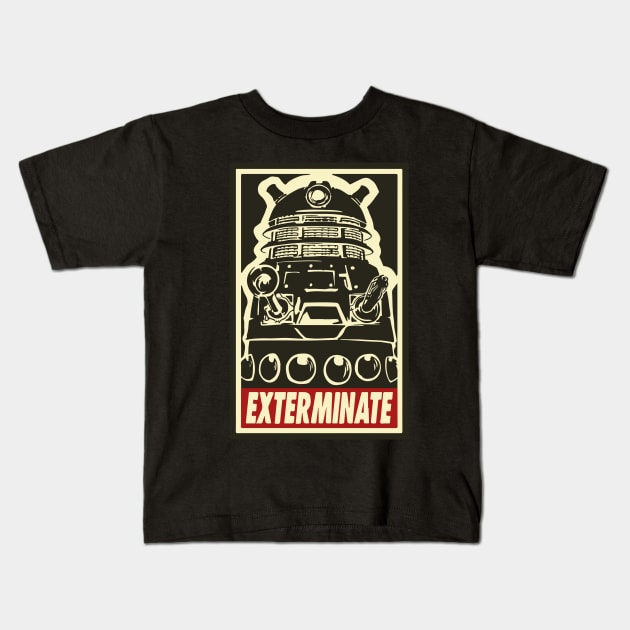 Exterminate - Dalek - Dr Who Kids T-Shirt by DesignedbyWizards